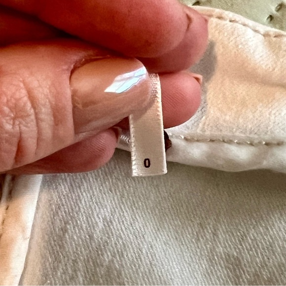 Free People White Denim Zip-Back Mini Skirt - Size 0 - Picture 4 of 6